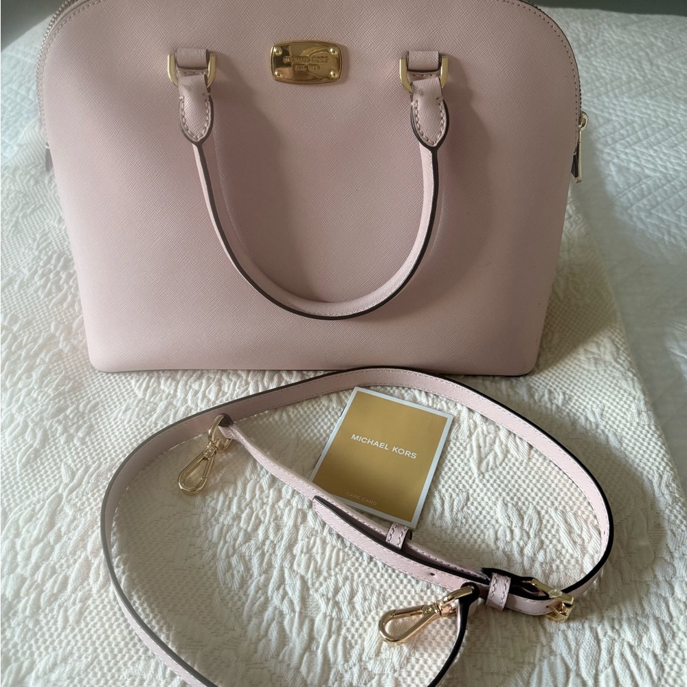 Michael Kors Cindy Dome Satchel in Blossom (light pink) like new